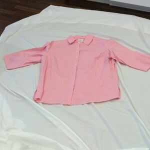 Liz Claiborne Woman Pink Button Down Shirt